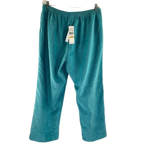 Alfred Dunner Women's Grand Canyon Auqa Corduroy Dress Pants - Picture 2 of 6